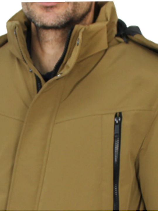 Koyote Men's Winter Parka Jacket Camel