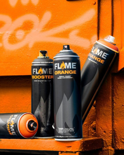 Flame Paint Σπρέι Βαφής Ακρυλικό με Ματ Εφέ Πορτοκαλί ORANGE 600ml