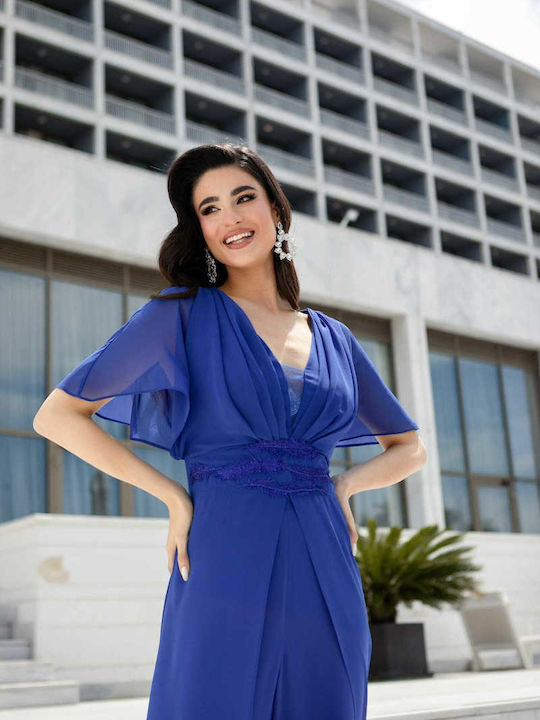 Airy Boheme Glam Women's One-piece Suit Blue