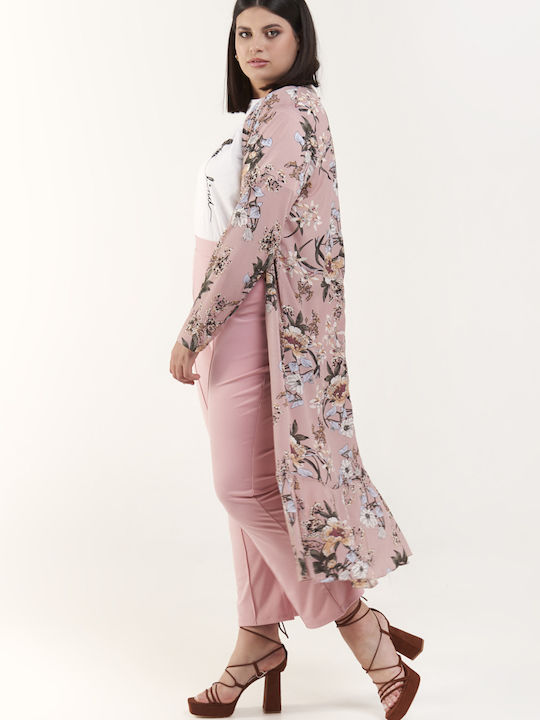Long Women's Kimono Pink