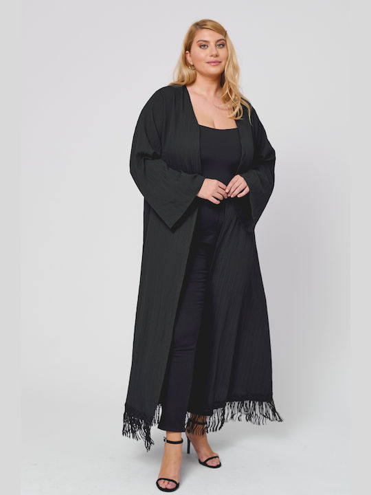 Long Women's Kimono Black