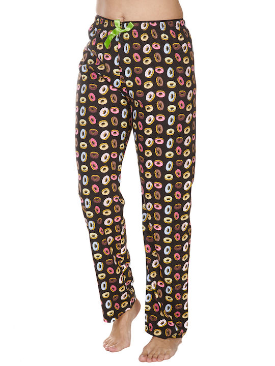 Comfort Iarnă Pantaloni pijama femei Black