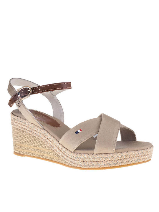 U.S. Polo Assn. Agata179 Women's Platform Espadrilles Beige