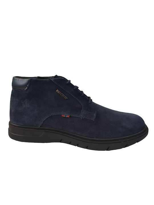 Revolver Men's Leather Boots Blue