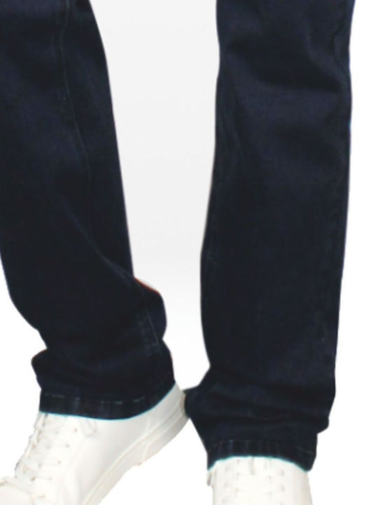 Men's Jeans Pants Elastic Navy Blue