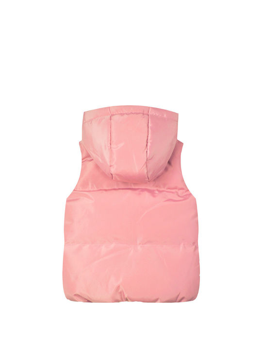 Energiers Kids Casual Jacket Sleeveless with Hood Pink