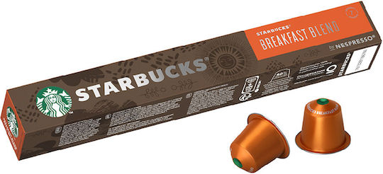 Starbucks Capsule Espresso Breakfast Blend Compatibile cu Mașina Nespresso 10capace