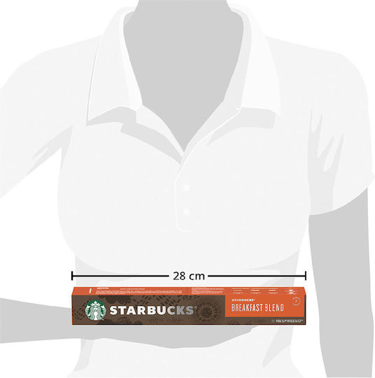 Starbucks Capsule Espresso Breakfast Blend Compatibile cu Mașina Nespresso 10capace