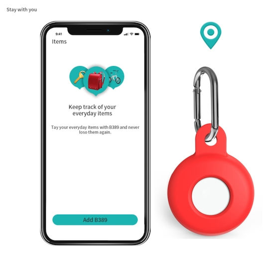Sonique Case Silicone for AirTag in Red color