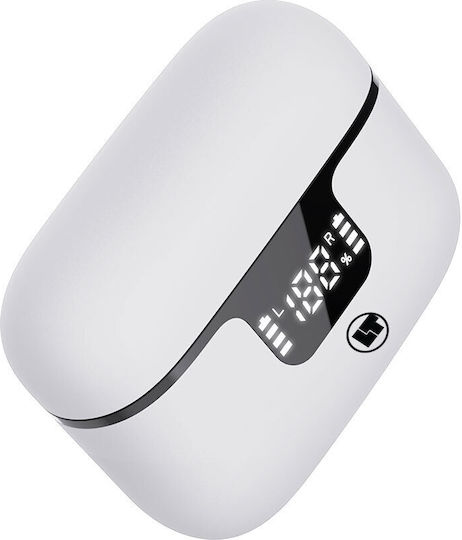 Lamtech LAM113041 In-ear Bluetooth Handsfree Ακουστικά με Θήκη Φόρτισης Λευκά