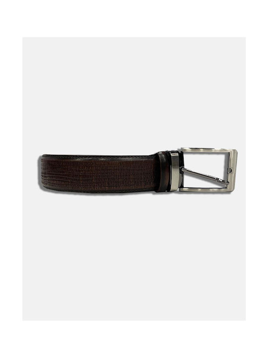 William G Men's Leather Belt Brown