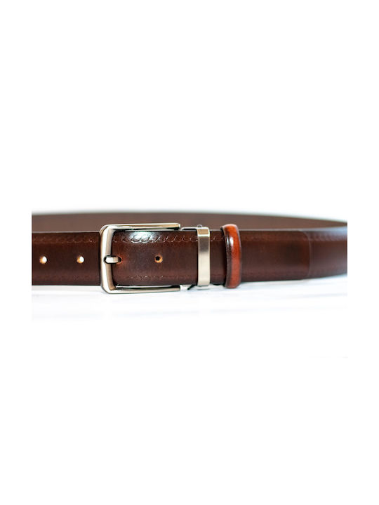 Gad Men's Leather Belt Brown