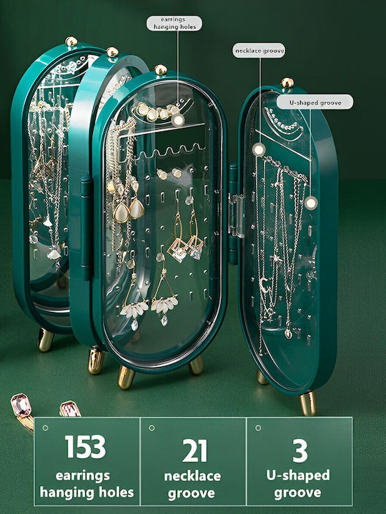 Jewellery Stand with Green Mirror 11.5x6.5x5cm