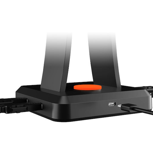 Meetion Tabletop Suport Căști cu Iluminare LED și Port USB Gri