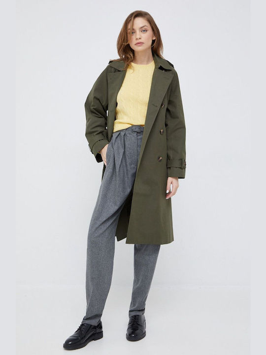 Pepe Jeans 'ava' Women's Long Gabardine with Belt Thyme