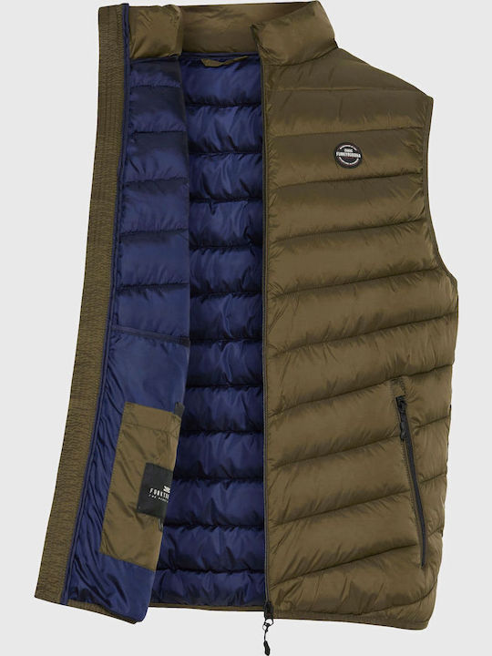 Sleeveless Jacket Puffer Khaki