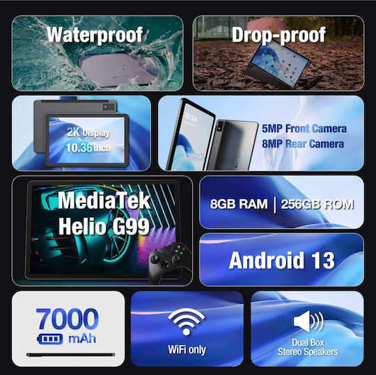 AGM Pad P1 4G 10.36" Tablet (8GB/256GB) Γκρι
