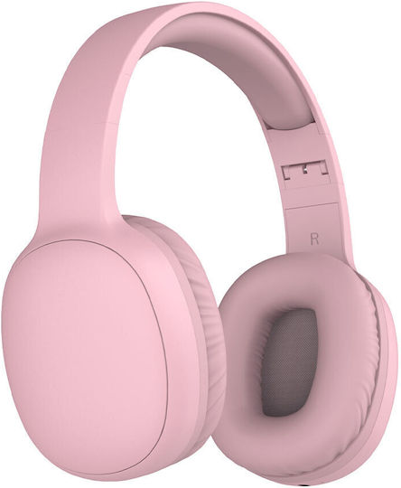Lamtech LAM113010 Ασύρματα Bluetooth Over Ear Ακουστικά με 15 ώρες Λειτουργίας και Quick Charge Ροζ