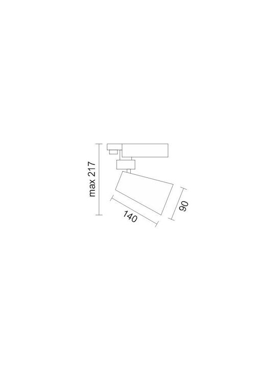Spot Light Μονό LED Θερμό Λευκό Σποτ σε Μαύρο Χρώμα