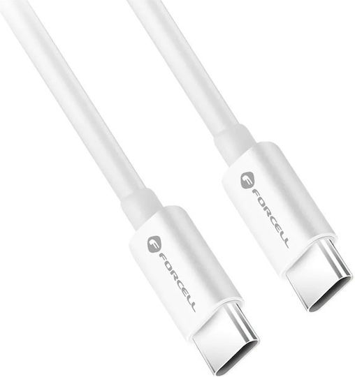 Forcell USB 2.0 Cable USB-C Male - USB-C 100W White 3m 12312