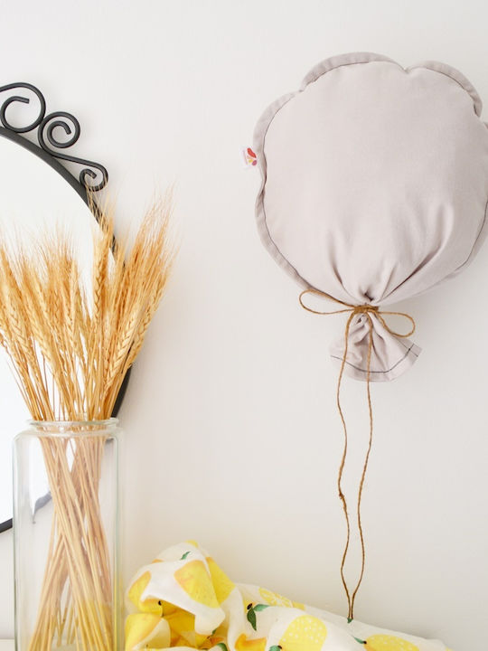 Pompelmoes Kids Wall Decor Balloon Gray made of Fabric Balloon 35x40cm