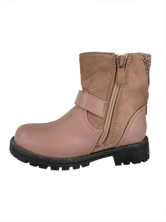 Ustyle Kids Boots with Zipper Pink