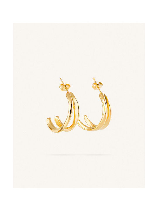 StanStefan Earrings Hoops made of Steel Gold Plated