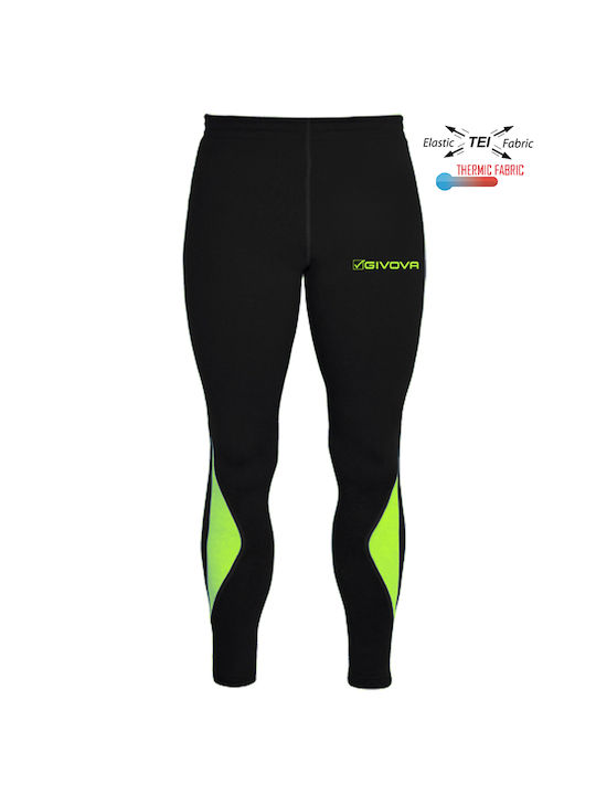 Givova Herren Sportleggings Lang Schwarz