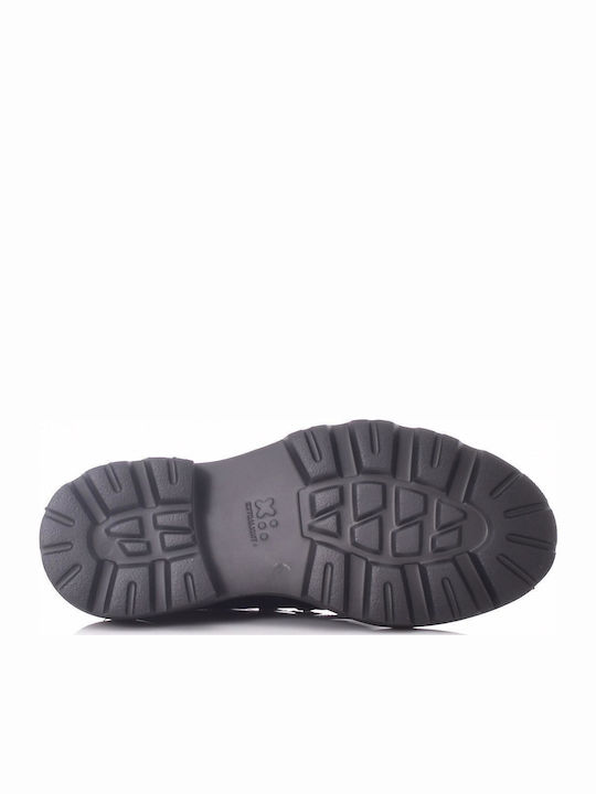 Leather Women's Moccasins in Black Color