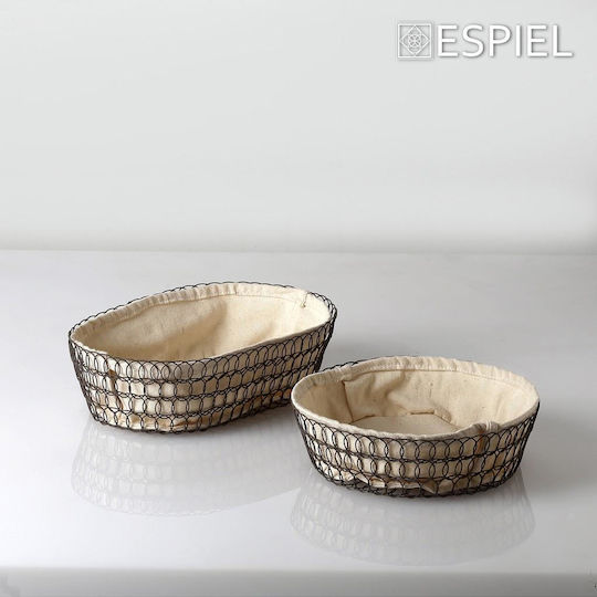 Espiel Ψωμιέρα Μεταλλική 32x23x10cm