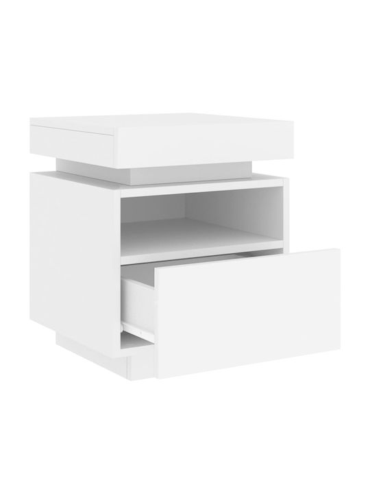 Wooden White Bedside Table 40x39x48.5cm
