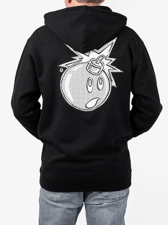 The Hundreds Vides Adam Bomb Men's Sweatshirt with Hood and Pockets Black