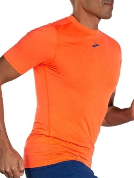 Brooks Men's Athletic Short Sleeve Blouse Orange