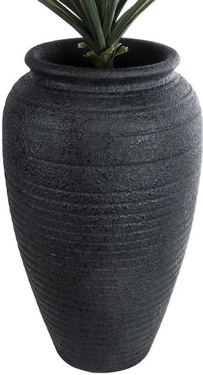 GloboStar Olympia Planter Polyester Black with Stand 55x55x90cm.