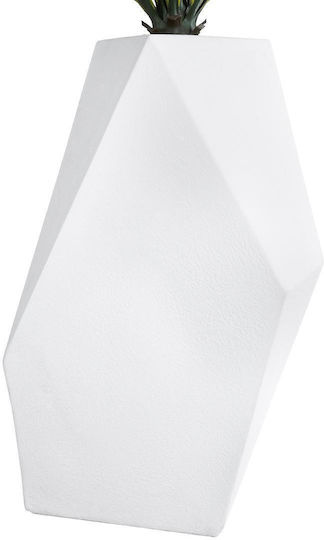 GloboStar Artificial Garden Alberobello Саксия Полиестер Бял 58x58x90εκ.
