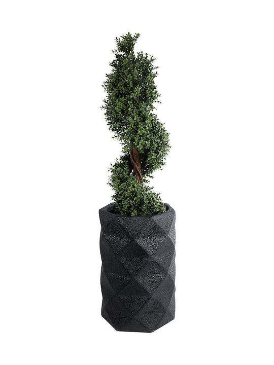 GloboStar Planter Polyester Black with Stand 40x40x90cm.