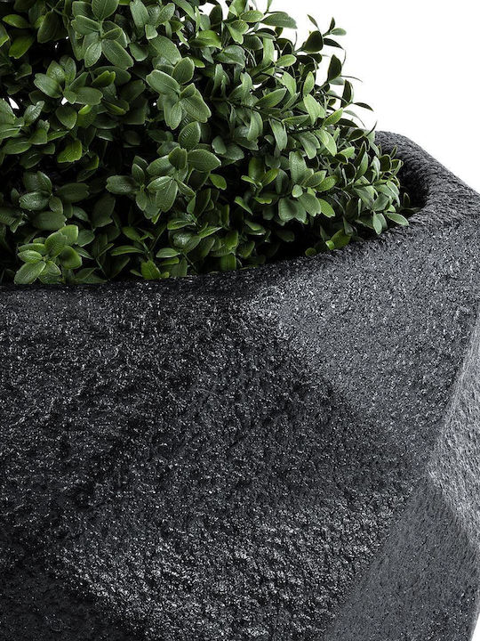 GloboStar Planter Polyester Black with Stand 40x40x90cm.