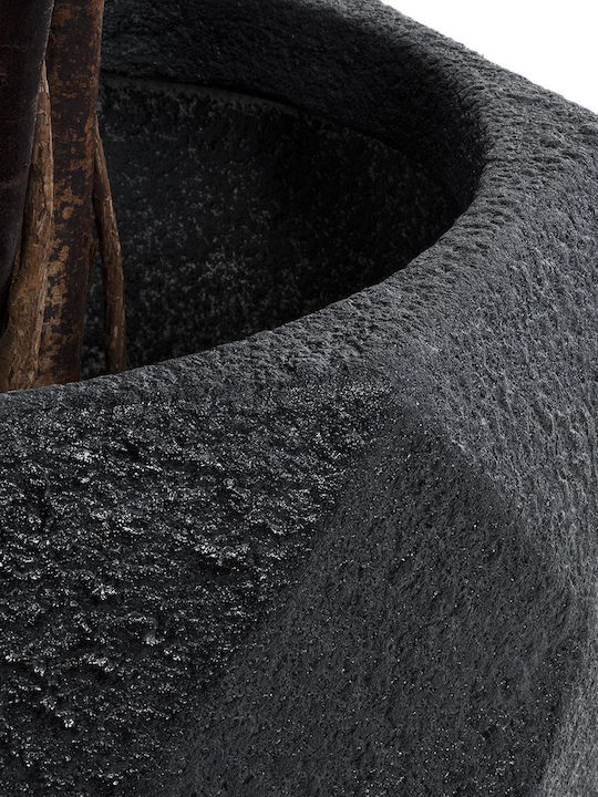 GloboStar Planter Polyester Black with Stand 40x40x30cm.