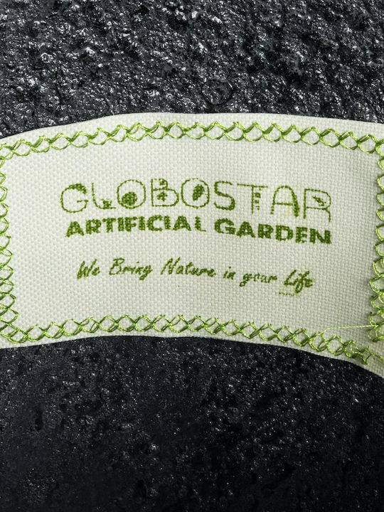 GloboStar Bologna Übertopf Polyester Schwarz mit Gestell 45x45x90εκ.