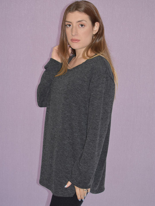 Raiden Women's Long Sleeve Sweater Grey.