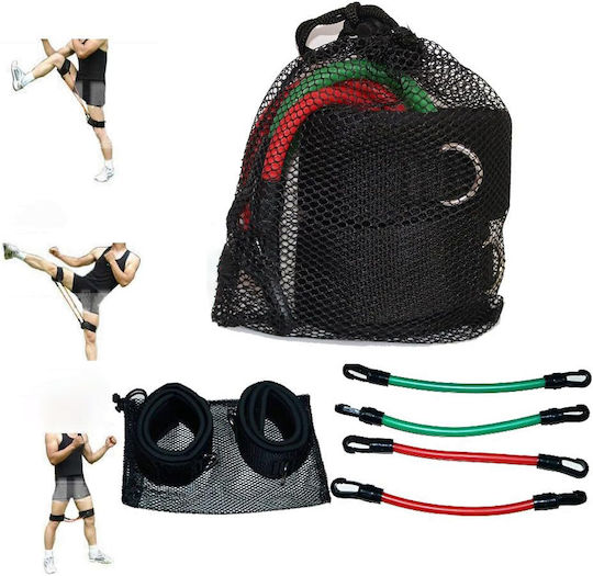Medicin Kinetic Bands Röhrenförmige Bänder für das Training mit Griffen Set 4Stück Mehrfarbig
