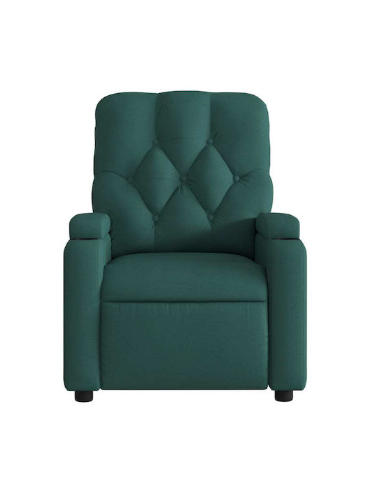 Relax Armchair with Footstool Dark Green 74x86.5x93.5cm