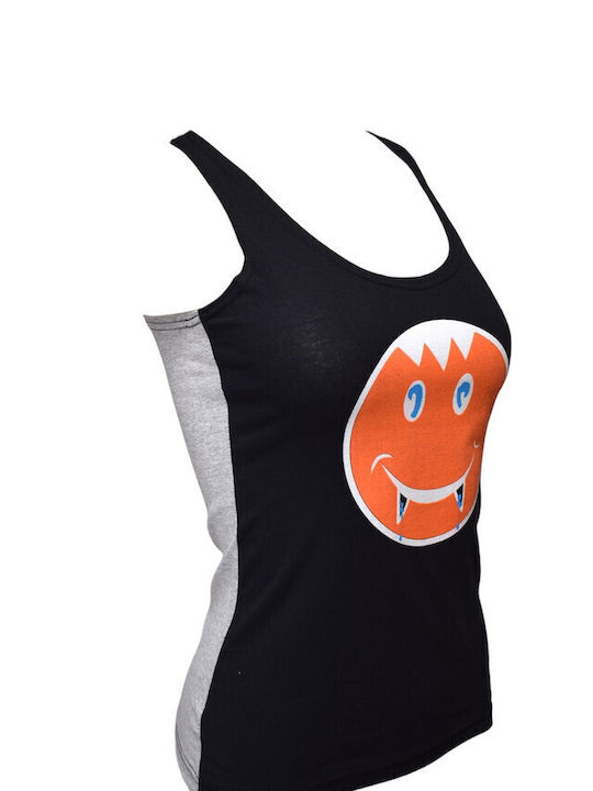 Bodymove Bluză Sportivă pentru Femei cu Bretele Black/Grey