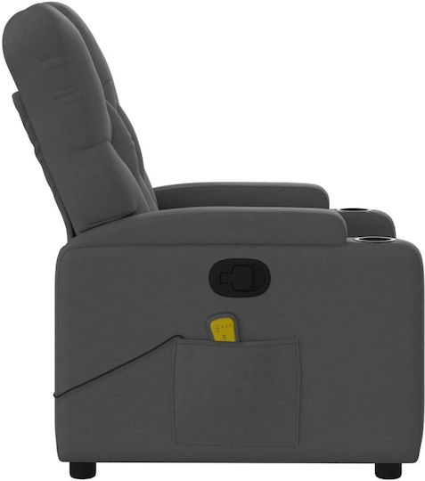 Relaxsessel Friseurwaschbecken mit Fußhocker Dark Grey 74x86.5x93.5cm