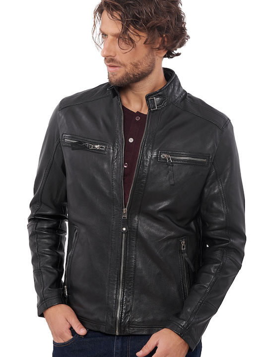 ALPHA SHEEP BLACK - AUTHENTIC MEN'S BLACK LEATHER JACKET