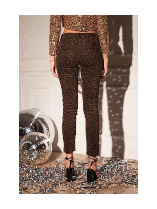 Women's Fabric Trousers Brown