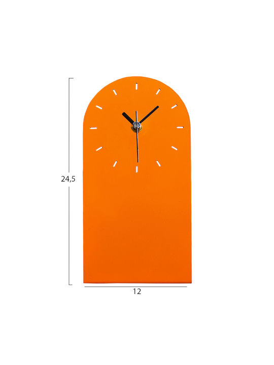 HomeMarkt HomeMarkt Tabletop Clock Metal Orange HM4339.01