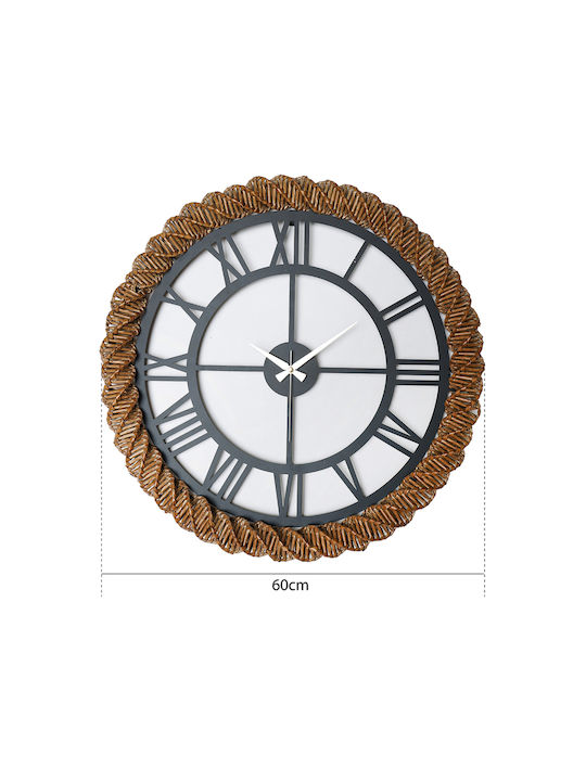 HomeMarkt Wall Clock Metallic Copper Ø60cm