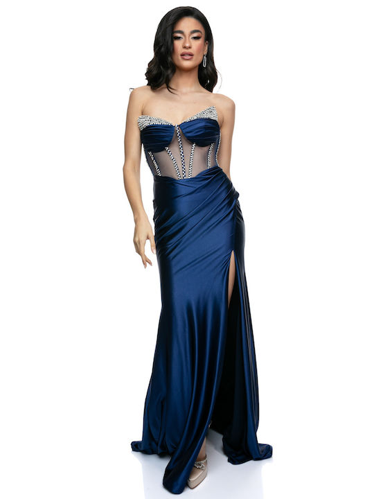 RichgirlBoudoir Mini Φόρεμα με Σκίσιμο Μπλε