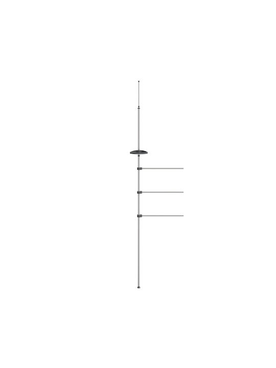 vidaXL Καλόγερος Μπάνιου Μονός ​2.8x2.8cm Ασημί
